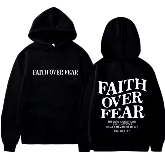Faith over fear Christian Hoodie Christian hoodie Jesus hoodie Fashion hoodie Bible Verse