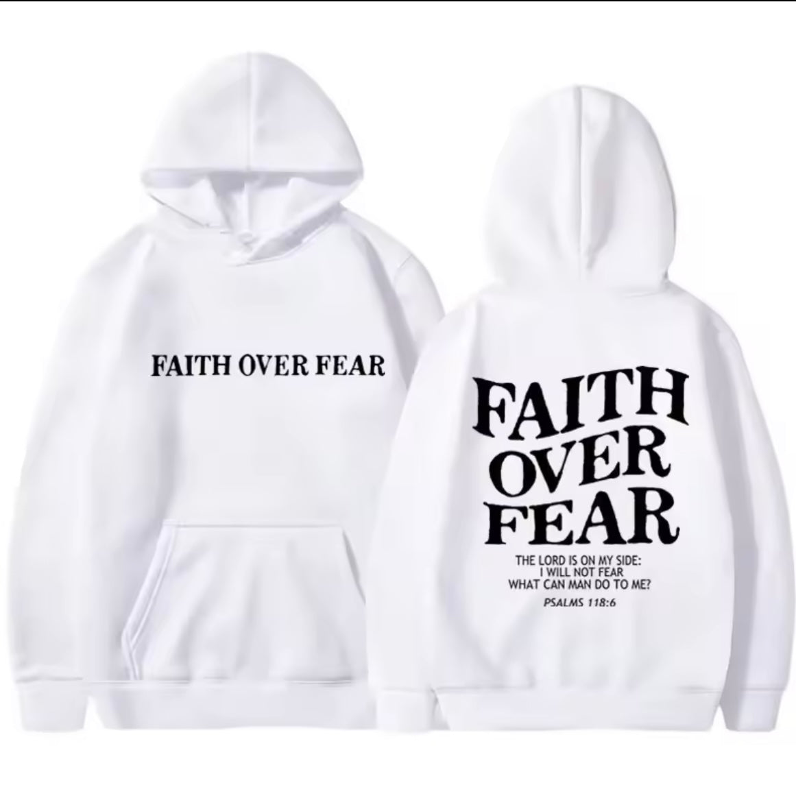 Faith over fear Christian Hoodie Christian hoodie Jesus hoodie Fashion hoodie Bible Verse