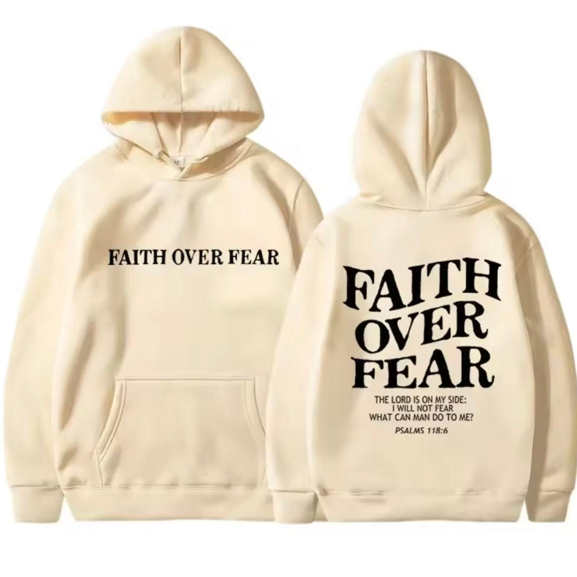 Faith over fear Christian Hoodie Christian hoodie Jesus hoodie Fashion hoodie Bible Verse