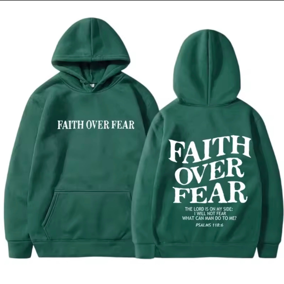 Faith over fear Christian Hoodie Christian hoodie Jesus hoodie Fashion hoodie Bible Verse