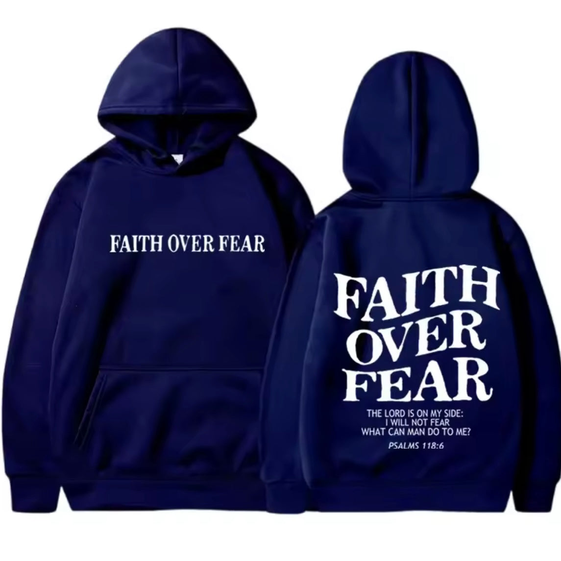 Faith over fear Christian Hoodie Christian hoodie Jesus hoodie Fashion hoodie Bible Verse