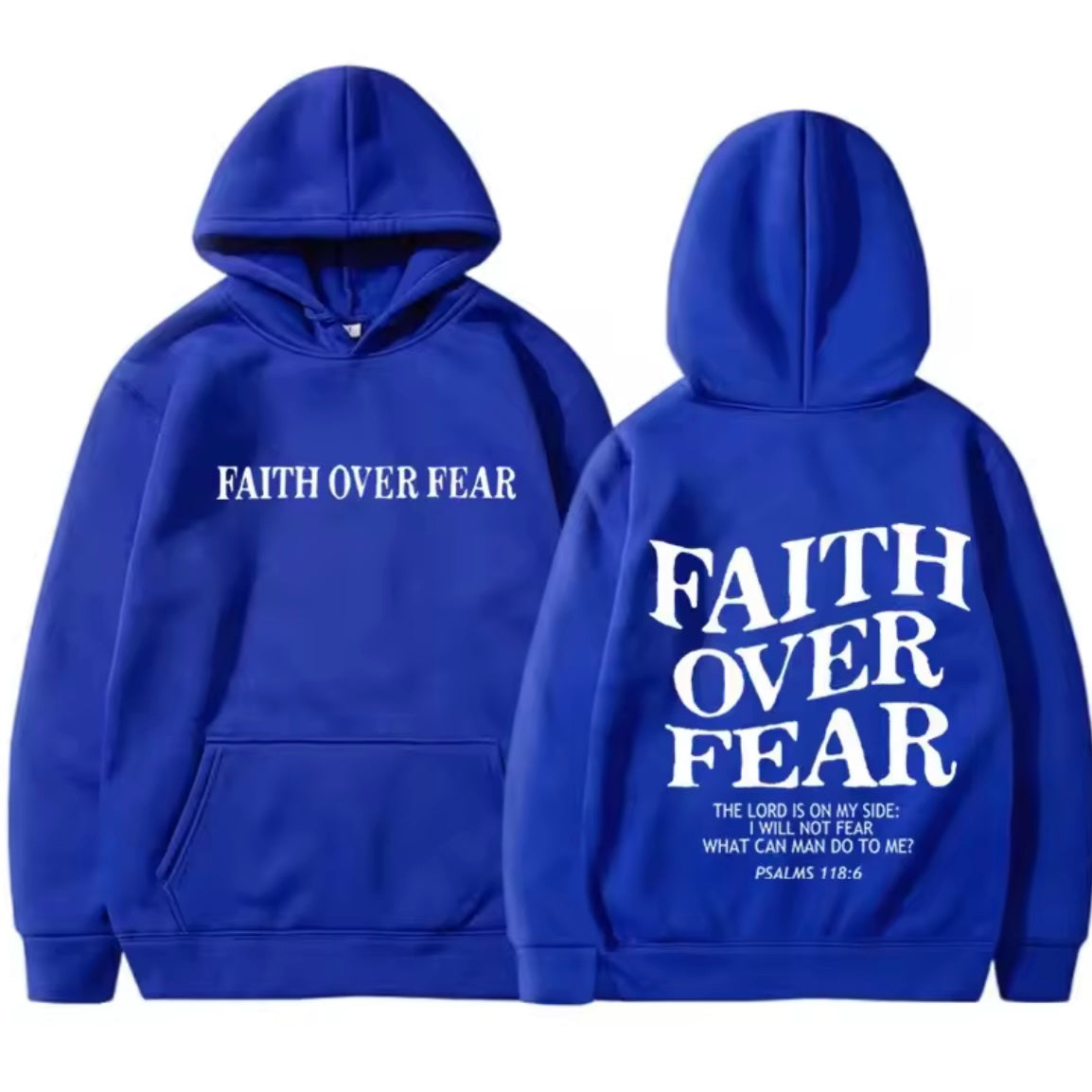 Faith over fear Christian Hoodie Christian hoodie Jesus hoodie Fashion hoodie Bible Verse